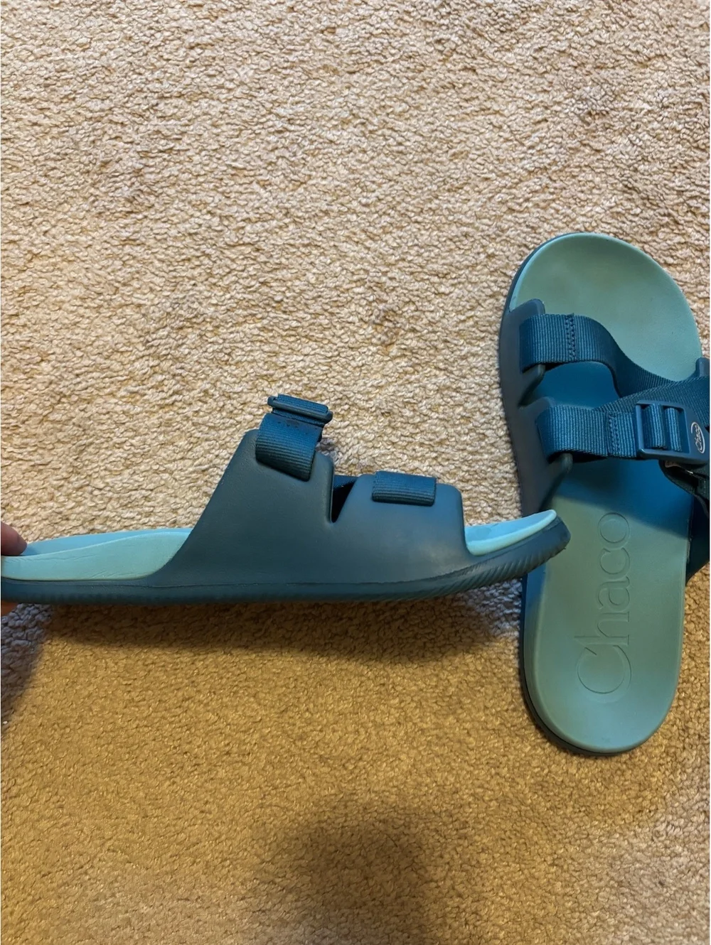 Chaco blue slide flip flop active women's size 9